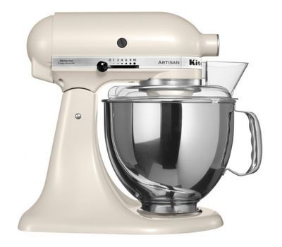 Миксер планетарный бытовой 4,83л KitchenAid (4 насадки, 2 чаши) (Латте) 5KSM175PSELT