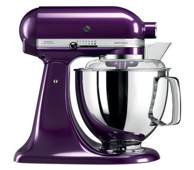 Миксер планетарный бытовой 4,83л KitchenAid (4 насадки, 2 чаши) (Сливовый) 5KSM175PSEPB