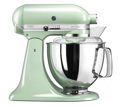 Миксер планетарный бытовой 4,83л KitchenAid (4 насадки, 2 чаши) (Фисташковый) 5KSM175PSEPT