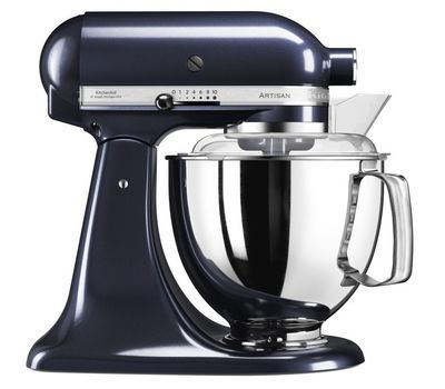 Миксер планетарный бытовой 4,83л KitchenAid (4 насадки, 2 чаши) (Черничный) 5KSM175PSEUB