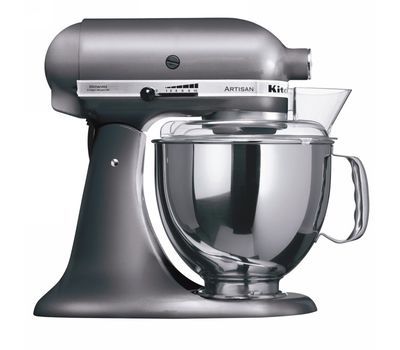 Миксер планетарный 4,83л KitchenAid (3 насадки) (Матовый никель) 5KSM150PSENK
