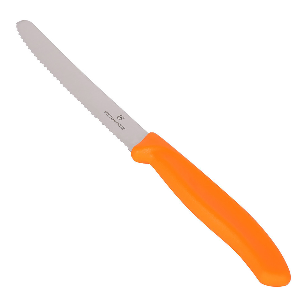 Нож Victorinox для томатов и сосисок лезвие 11 см волнистое, оранжевый* 6.7836.L119
Нож Victorinox для томатов и сосисок лезвие 11 см волнистое, оранжевый* 6.7836.L119