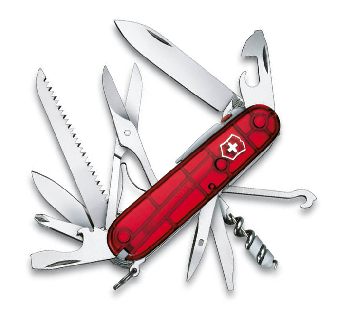 Нож Victorinox Huntsman Lite, 91 мм, 21 функция, полупрозрачный красный 1.7915.T
Нож Victorinox Huntsman Lite, 91 мм, 21 функция, полупрозрачный красный 1.7915.T