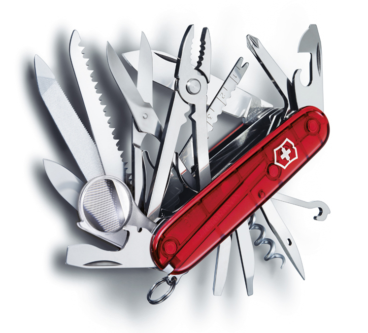 Нож Victorinox SwissChamp, 91 мм, 33 функции, полупрозрачный красный 1.6795.T
Нож Victorinox SwissChamp, 91 мм, 33 функции, полупрозрачный красный 1.6795.T