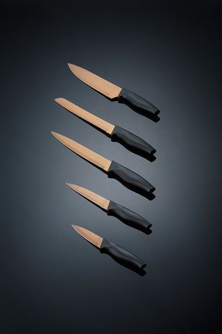 Набор из 5 ножей в подставке Opulence розовое золото Viners v_0305.183