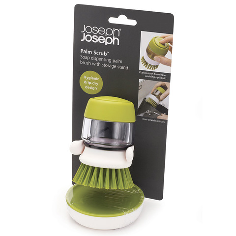 Щетка с дозатором моющего средства Joseph Joseph palm scrub™ зеленая 85004