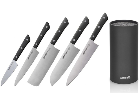 5 ножей Samura HARAKIRI и браш-подставка (упакованы отдельно)