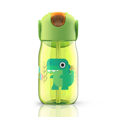Бутылочка детская с силиконовой соломинкой 415 мл зелёная Zoku ZK201-GN