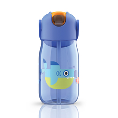 Бутылочка детская с силиконовой соломинкой 415 мл синяя Zoku ZK201-BL