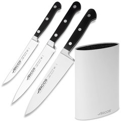 Набор из 3 кухонных ножей и подставки ARCOS Clasica арт. 7941 CLASICA