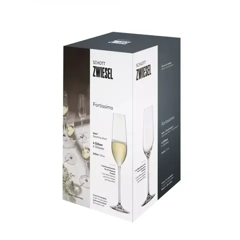 Набор из 4 фужеров для шампанского Sparkling Wine 240 мл SCHOTT ZWIESEL Fortissimo арт. 123686