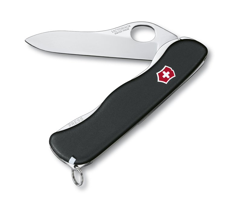 

Нож Victorinox Sentinel One Hand, 111 мм, 4 функции, с фиксатором лезвия, черный* 0.8413.M3