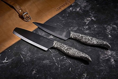 Набор из 3 керамических ножей Samura INCA SIN-0220B/K