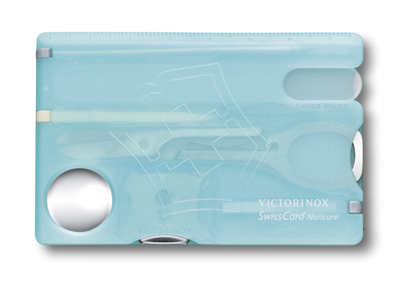 

Швейцарская карточка Victorinox SwissCard Nailcare, голубая 0.7240.T21