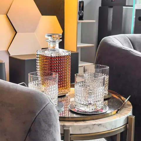 Набор для виски штоф 750 мл 4 стакана 380 мл ELIXIR WHISKY LUIGI BORMIOLI Mixology арт. A12469S0602L990