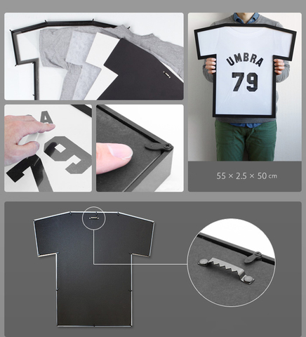 Рамка для футболки T-frame черная Umbra 315200-040