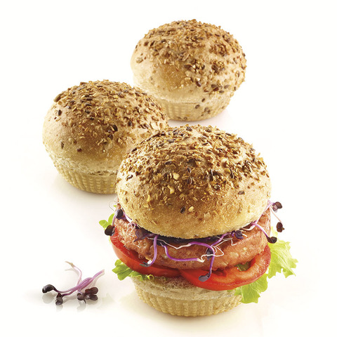 Форма для приготовления булочек и пирожных Burger Bread 20 х 34 см силиконовая Silikomart 21.001.13.0065