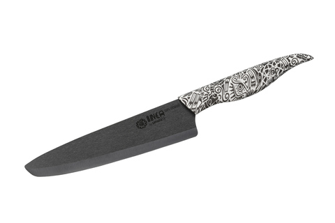 Нож керамический Шеф 187мм Samura INCA SIN-0085B/K