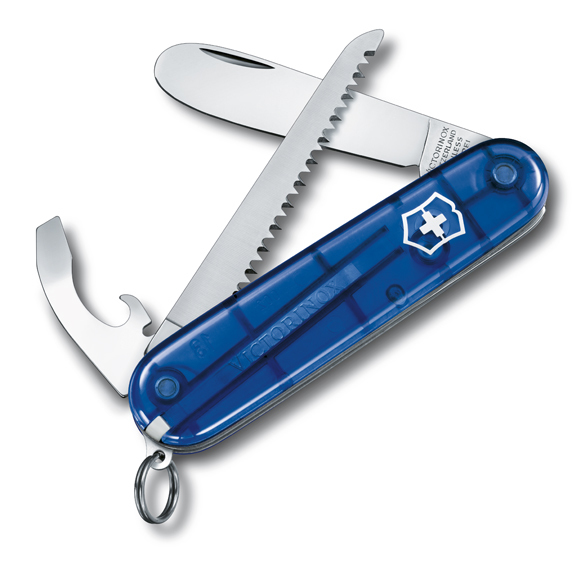 

Нож My First Victorinox, 84 мм, 9 функций, полупрозрачный синий 0.2373.T2