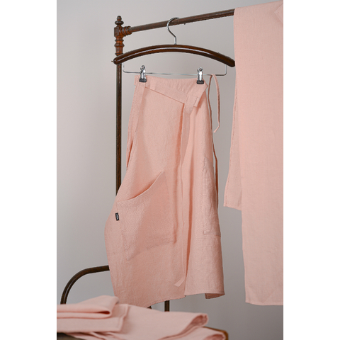 Фартук из умягченного льна розово-пудрового цвета из коллекции Essential, 82х70 см Tkano TK19-AP0005