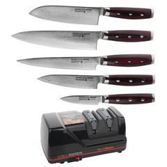 Комплект из 5 ножей YAXELL GOU 161 и электрической точилки Chef's Choice