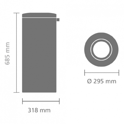 Несгораемая корзина для бумаг (30л) Brabantia 287527