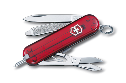 

Нож-брелок Victorinox Classic Signature, 58 мм, 7 функций, полупрозрачный красный 0.6225.T