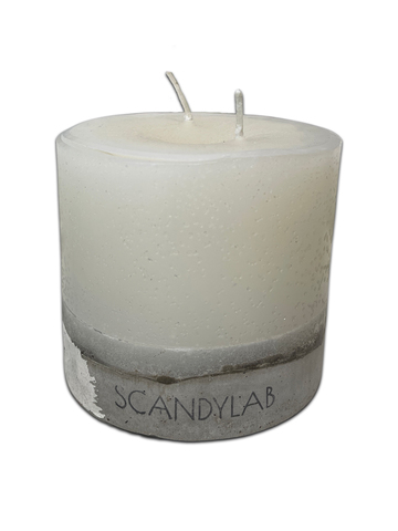 Интерьерная свеча 10х11см SCANDYLAB Beton Candle (белая) SICB-10-11-W