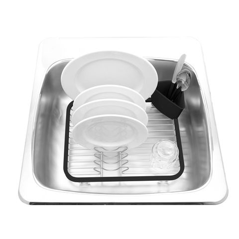 Сушилка для посуды Umbra sinkin dish серая/никель 330065-744