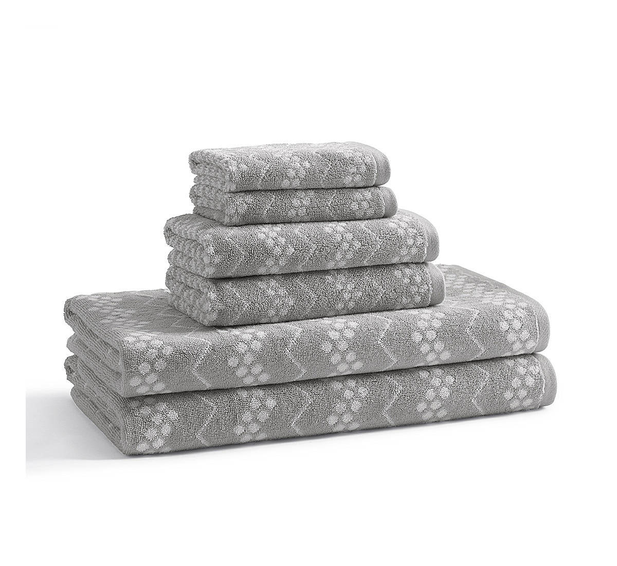 

Полотенце для рук 71х41 Kassatex Wavy Hippo Grey BWV-110-HPG