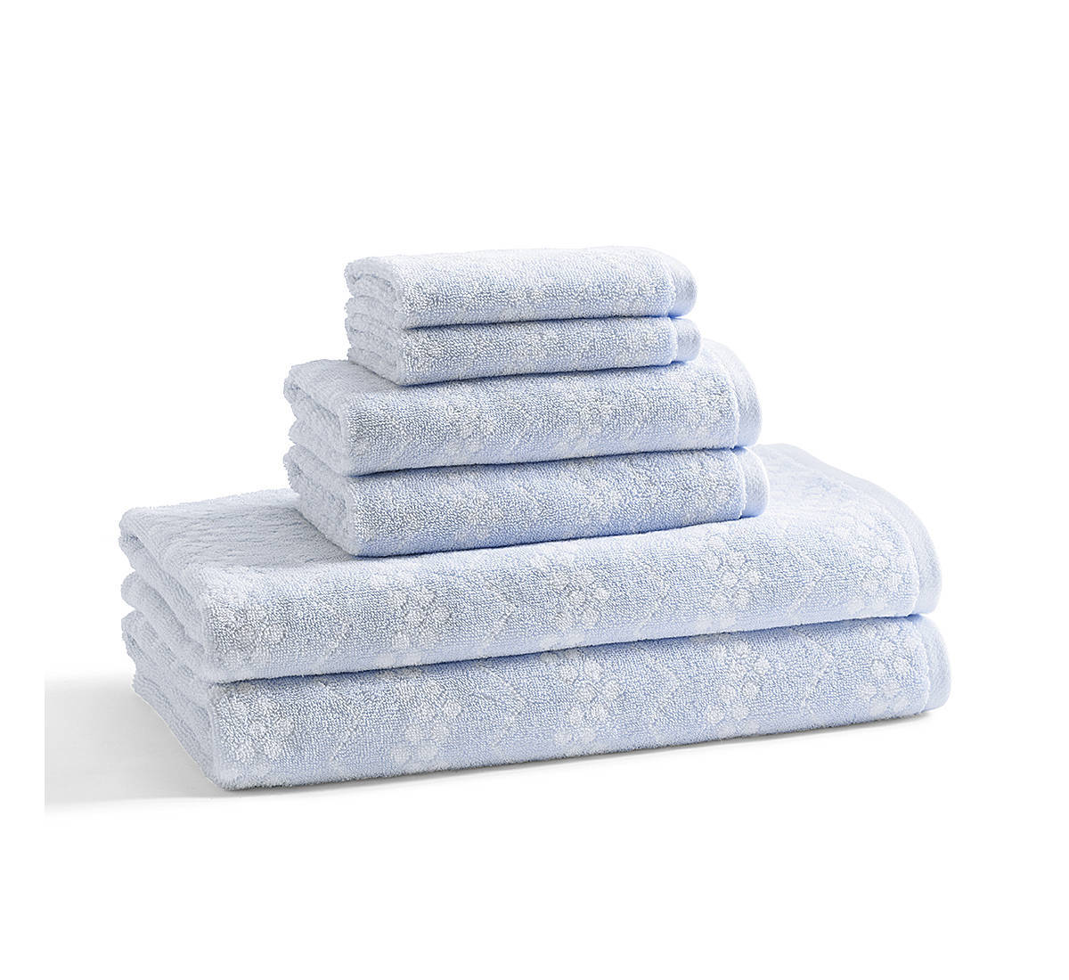 

Полотенце для рук 71х41 Kassatex Wavy Whisper Blue BWV-110-WHB