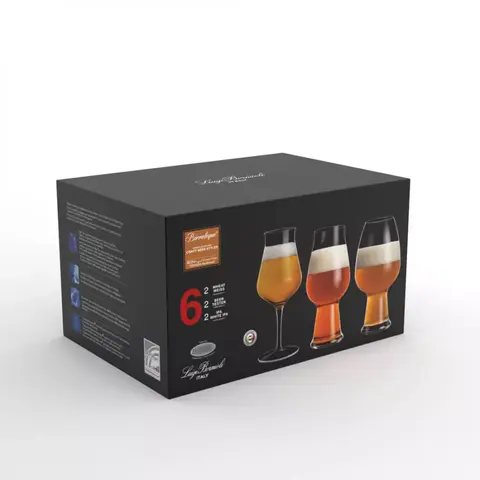 Набор из 6 бокалов для пива 780 мл, 540 мл, 420 мл, LUIGI BORMIOLI Birrateque-GP арт. A12326S0302AA01
