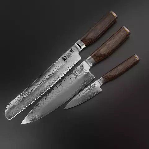Нож кухонный для чистки овощей KAI Шан Премьер 10 см, дамасская сталь 32 слоя