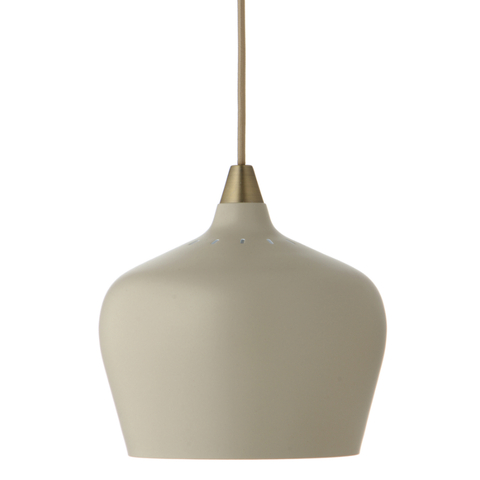 Лампа подвесная Cohen Large, 22х?25 см, серо-коричневая матовая, коричневый шнур Frandsen 1442330184001