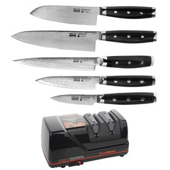 Комплект из 5 ножей YAXELL GOU и электрической точилки Chef's Choice