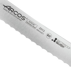 Нож кухонный стальной для хлеба 20 см ARCOS Riviera Blanca арт. 231324W
