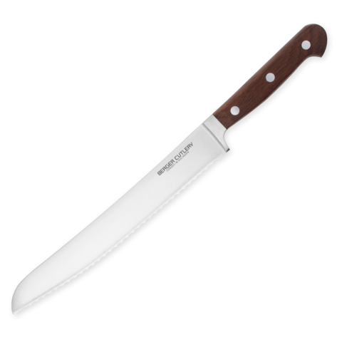 Нож кухонный для хлеба 20 см BERGER CUTLERY Classic Smoked Oak арт. BC210220