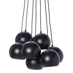 Люстра Ball, 7 плафонов, черная матовая, черный шнур Frandsen 14236505001