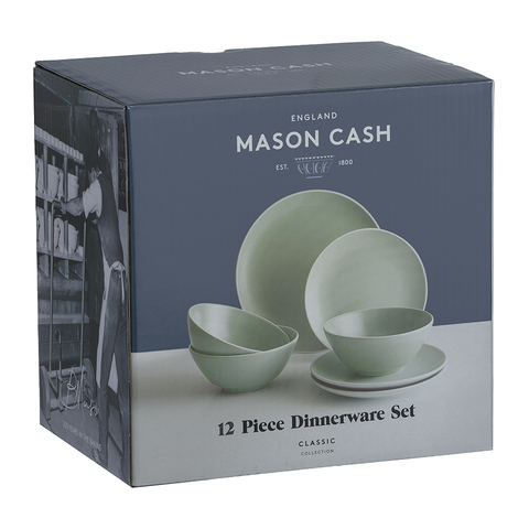 Набор обеденной посуды Classic 12 предметов зеленый Mason Cash 2001.557