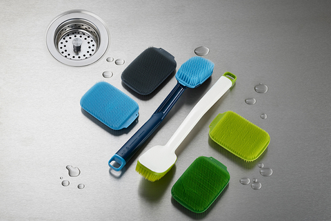 Набор из 2 малых щеток для мытья посуды CleanTech синий/серый Joseph Joseph 85155