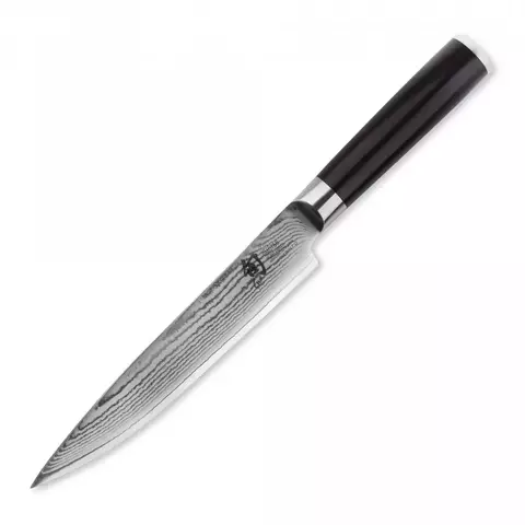Нож кухонный для тонкой нарезки KAI Шан Классик 18 см, дамасская сталь 32 слоя