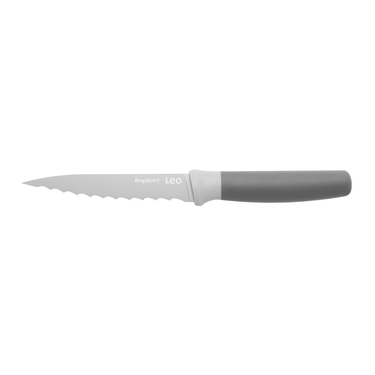 

Нож универсальный зазубренный 11,5см Leo (серый) BergHOFF 3950045