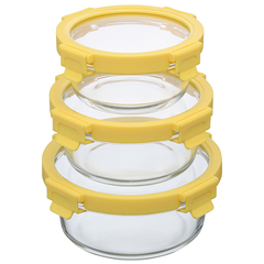 Набор Smart Solutions из 3 круглых контейнеров для еды желтый ID301RD_127C