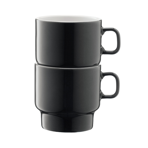 Набор из 2 чашек для флэт-уайт кофе Utility 280 мл серый LSA International P276-10-523
