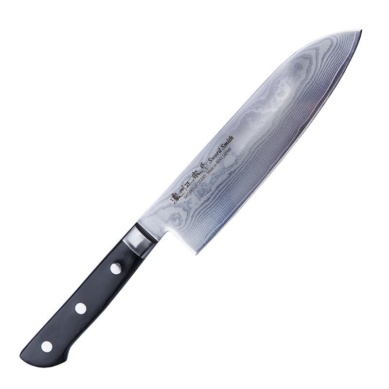 

Нож кухонный Сантоку 18см (69 слоев) SATAKE DAMASCUS 805-513