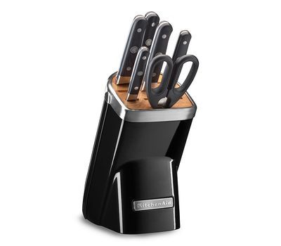 

Набор из 4 кухонных ножей, ножниц, мусата и подставки KitchenAid KKFMA07OB