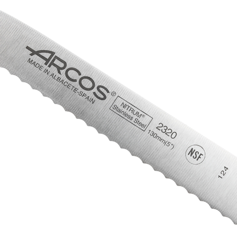 Нож кухонный стальной для томатов 13 см ARCOS Riviera Blanca арт. 232024W