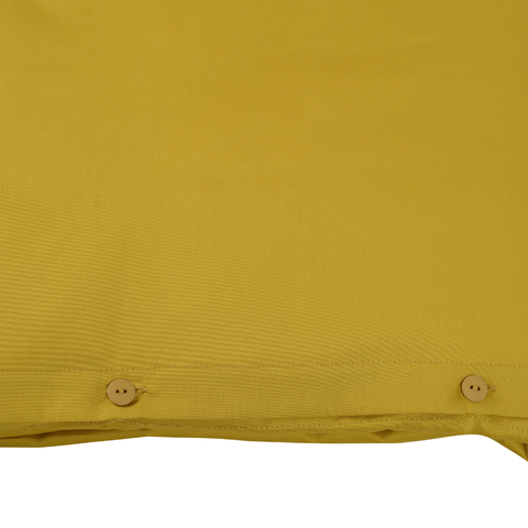 Комплект постельного белья двуспальный из сатина горчичного цвета из коллекции Essential Tkano TK19-DC0020
