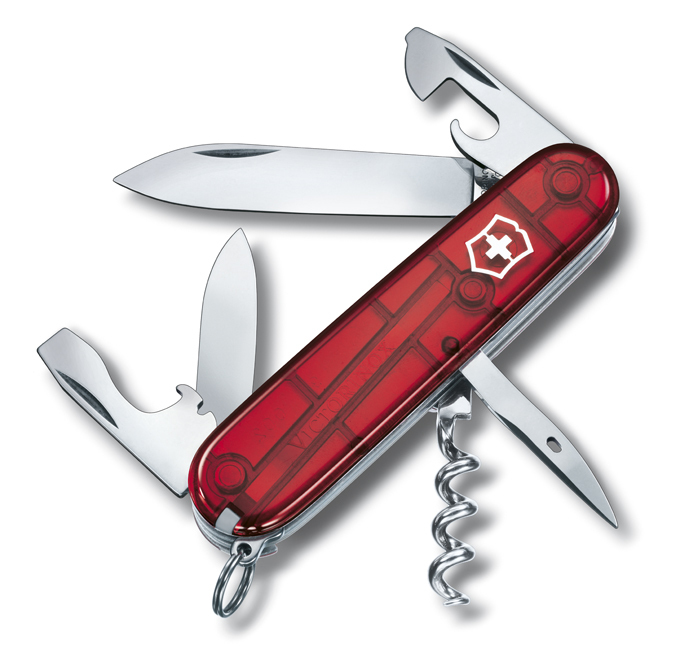 

Нож Victorinox Spartan, 91 мм, 12 функций, прозрачный красный 1.3603.T