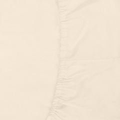 Простыня на резинке из сатина белого цвета из коллекции Essential, 200х200х30 см Tkano TK21-FS0005